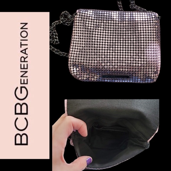 EUC BCBGeneration Pink sequin clutch - Picture 3 of 5